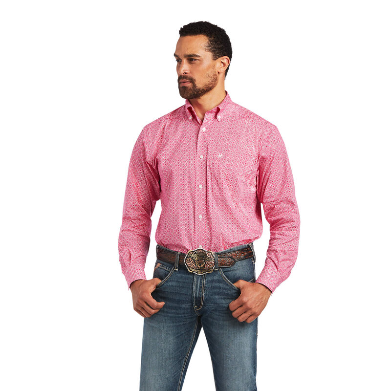 Ariat Hemden Herren - Malachi Stretch Classic Fit Rosa ( RIDZS-3095 )